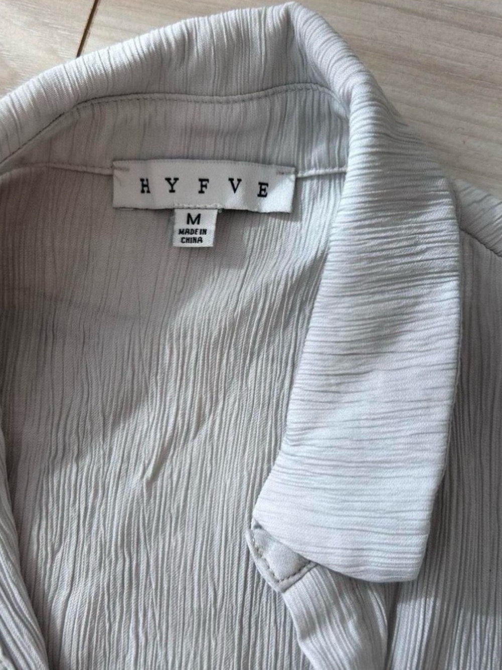 HYFVE Light Gray Textured Button-Up Shirt - Picture 5 of 6